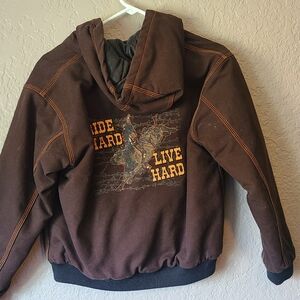 Cody James Brown Kids Jacket with Graphic Design